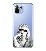 Xiaomi Mi 11 Lite Uyumlu Marilyn Monroe Desenli Şeffaf Telefon Kılıfı