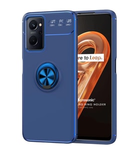 Microsonic Oppo A76 Kılıf Kickstand Ring Holder Lacivert
