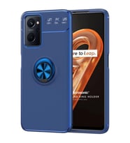 Microsonic Oppo A76 Kılıf Kickstand Ring Holder Lacivert