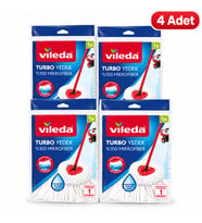 Vileda Turbo Yedek Paspas %100 Mikrofiber – 4 Adet