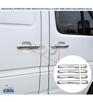 Mercedes Sprinter W901 Krom Kapı Kolu Seti 4 kapı 1998-2006  Paslanmaz Çelik
