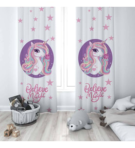 Çocuk Odası Dijital Baskılı 135x260cm Tek Kanat Fon Perde Model 00259