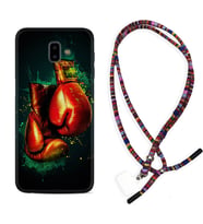 Samsung J6 Plus J7 Prime J7 Pro M20 Kılıf Boyun Asklı Rasta Silikon Boks Eldiveni 1763