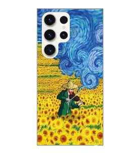 Samsung Galaxy S23 ULTRA Uyumlu Vincent Van Gogh Tasarımlı Şeffaf Telefon Kılıfı