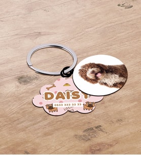 BK Gift Evcil Dostlara Özel İsimli 2’li Ahşap Pet Tasma Künyesi - Model 3-11