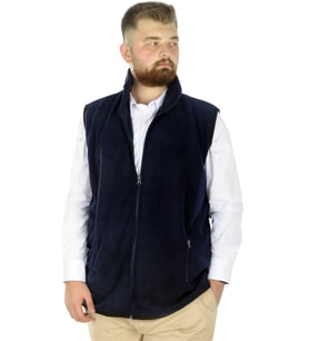 Mode XL Erkek Polar Yelek Dik Yaka Fermuarlı 22549 Lacivert