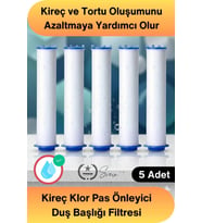 #Filtre 5 Adet Duş Başlığı Filtresi Kireç Klor Pas Önleyici Yedek Filtre Seti Pamuk Su Arıtma Kartuş
