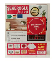 Şekeroğlu Ailipu Bütün Tencereleri Kabul Eden Elektrikli Ocak 3600 Watt (Yılbaşı Kırmızısı)