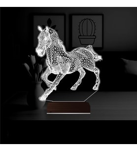 Luvivia At Tasarım 3D Lamba - Masa Gece Lambası