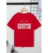Çocuk Houston Pamuklu Tshirt (A.Kırmızı)