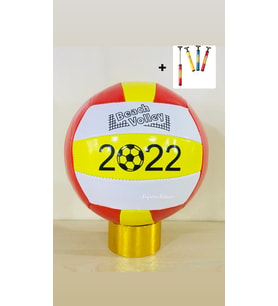 Dikişli Voleybol Topu 5 Numara ve Şişirme Pompası (Kırmızı)