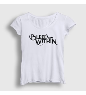 Presmono Kadın Beyaz Logo Bleed From Within T-Shirt 522208tt (Beyaz)