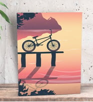 BK Gift Bisiklet Tasarımlı Dekoratif Mini Kanvas Tablo 15x20cm-2