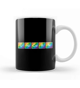 Unicorn Periodic Table Rainbow Kupa Bardak Porselen