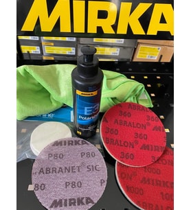 Mirka Cam Temizlik Seti Araç Pasta Seti 6'lı Set (Mirka E3 Cam Pasta)