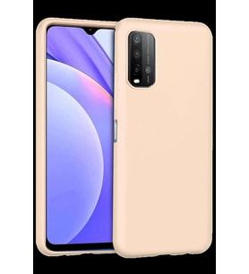 Redmi 9T Kılıf Nano içi Kadife Silikon - Pudra