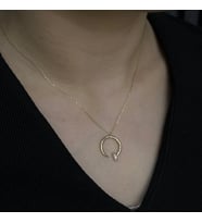 14 AYAR ALTIN ÇİVİ KOLYE