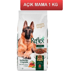 Reflex Kuzu Etli Ve Sebzeli Yetişkin Köpek Maması 1 Kg AÇIK