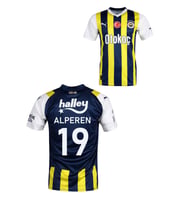 Fenerbahçe Orijinal 2023-2024 Çubuklu İsme Özel Forma (Sarı-Lacivert)