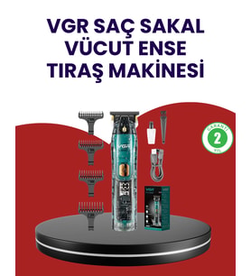 Vgr V-695 Şarjlı Profesyonel Erkek Saç Sakal Tıraş Makinesi Ipx7 Su Geçirmez