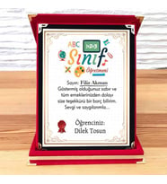 Sınıf Öğretmenine Plaket (STD)