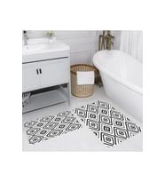Rovigo Home Dijital Baskılı 2'li Banyo paspas Takımı RVG5149 (Siyah)