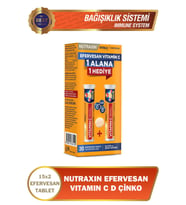 NUTRAXİN VİTAMİN C D ZİNC 15 EFERVESAN TABLET - İKİLİ KOFRE