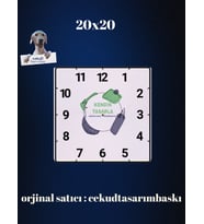 Kişiye Özel ADF Malzemeli 20 cm Kare Duvar Saati - Modern Tasarım (Düz Beyaz)
