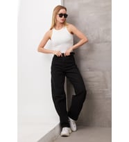 Kadın Bol Paça Kot Pantolon