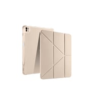 iPad PRO 13 2024 Uyumlu Kalem Bölmeli Akıllı Uyku Modlu Trifolding A2925 / A2926 Tablet Kılıfı
