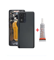 Xiaomi Mi 11T - Mi 11T Pro Arka Kapak - Arka Pil Batarya Kapağı Kamera Lensli + B7000 Yapıştırcı - 2107113SG Uyumlu (Siyah)