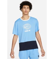Nike Dri-FIT Heritage Men's Running Tshirt Blue Erkek Koşu Tişörtü Mavi