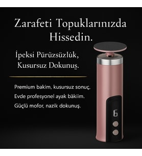 Elektrikli Ayak Nasır Temizleyici 6 Kademeli – Şarjlı, Düşük Sesli Topuk Bakım Törpüsü