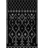 Eliana Home Baskılı, Yıkanabilir Kaymaz Taban Salon Halısı LNA0073-SD556 100x150 cm (Siyah)
