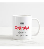Coğrafya Öğretmeni Kupa Bardak (3. Tasarım) (Beyaz)