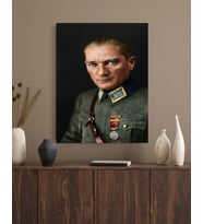 MUSTAFA KEMAL ATATÜRK RESİM Tablo Ev Duvar Salon Ofis Hediyelik Dekarasyon Premium Duvar Süs