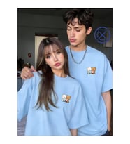 Sevgili Kombini Tişört 2’li Set Ayıcık Baskılı Unisex Çift Tişört %100 Pamuk