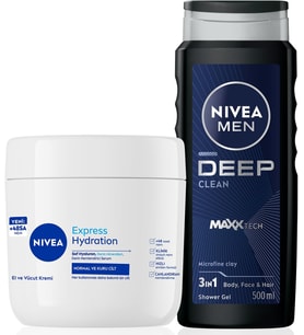 Men Erkek Deep Dimension Banyo Duş Jeli 500Ml Yoğun Nemlendirici El Vücut Bakım Kremi 400Ml