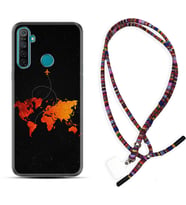Realme 5i 5 Pro 6i 7 Pro 8 Kılıf Boyun Asklı Rasta Silikon İz Bırakan Uçak 1778