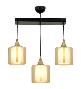 AVONNI AV-65233-3Y-BSY-B Siyah Boyalı Modern Avize E27 Metal Cam 60x14cm
