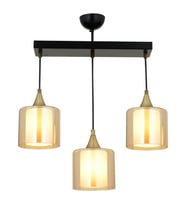 AVONNI AV-65233-3Y-BSY-B Siyah Boyalı Modern Avize E27 Metal Cam 60x14cm