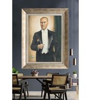 Gümüş Çerçeveli Atatürk Tablo ds423