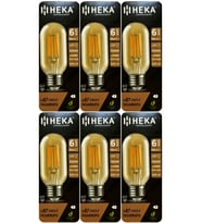 (6 Adet) Heka 6W (48W) 2500K (Günışığı) E27 Duylu (Kalın Duy) Şeffaf Led Ampul