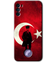 Reeder S19 Max Pro S Kılıf HD Desen Baskılı Arka Kapak - Atatürk Bayrak
