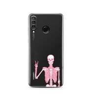 Huawei P30 Lite Uyumlu Baskılı Yumuşak Silikon Şeffaf Telefon Kılıfı