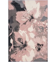 Eliana Home Baskılı, Yıkanabilir Kaymaz Taban Salon Halısı LNA1421 100x150 cm (Pembe)