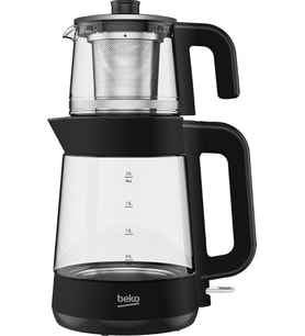 Beko CM 5964 B Floral Siyah 1900 W Cam Demlikli Çay Makinesi