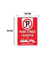 Park Etmek Yasaktır Kişiselleştirilebilir Dekota Levha, 25x35, 20x30 (A4), 30x42 (A3) Cm Boyut Seçeneklerinde Levha + Yapışkan Bant
