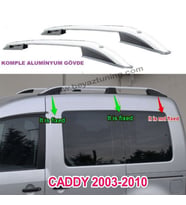 Volkswagen Caddy 1 Üst Port Bagaj Tavan Çıtası Gri 2003-2010