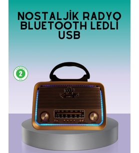 Bluetooth Özellikli Nostalji Radyo 3 Bant FM AM SW